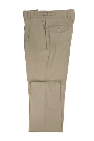 Tiglio Luxe Tan Semi-Wide Leg Wool Marbella Dress Pants TIG1004