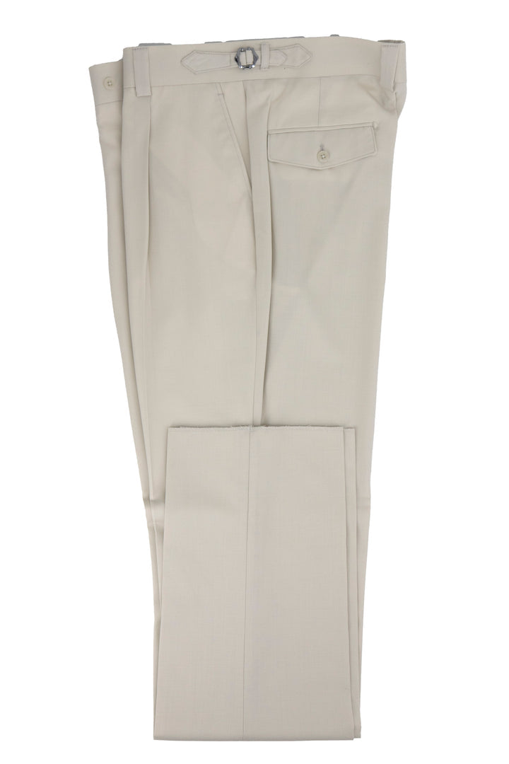 Tiglio Luxe Bone Semi-Wide Leg Wool Marbella Dress Pants TL2648