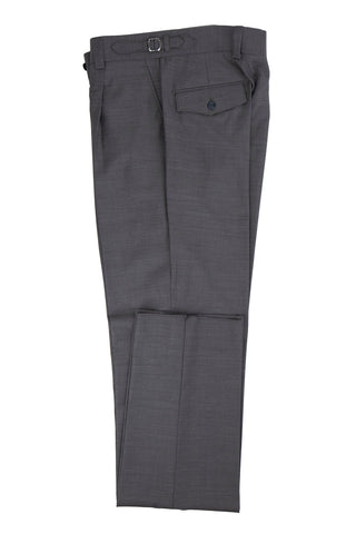 Tiglio Luxe Light Gray Semi-Wide Leg Wool Marbella Dress Pants E09063/26