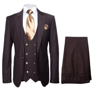 Chocolate Brown Slim Fit Suit ?? Rossi Man Max 3-Piece Formal Set