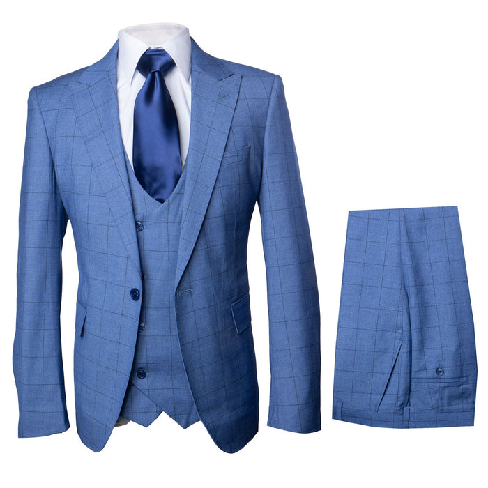 Rossi Man MAX RM1785 Slim Fit 3-Piece Suit Stylish Formalwear for Men