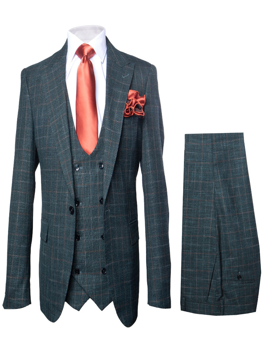 Rossi Man MAX RM1788 Slim Fit 3-Piece Suit ?? Stylish Formalwear for Men