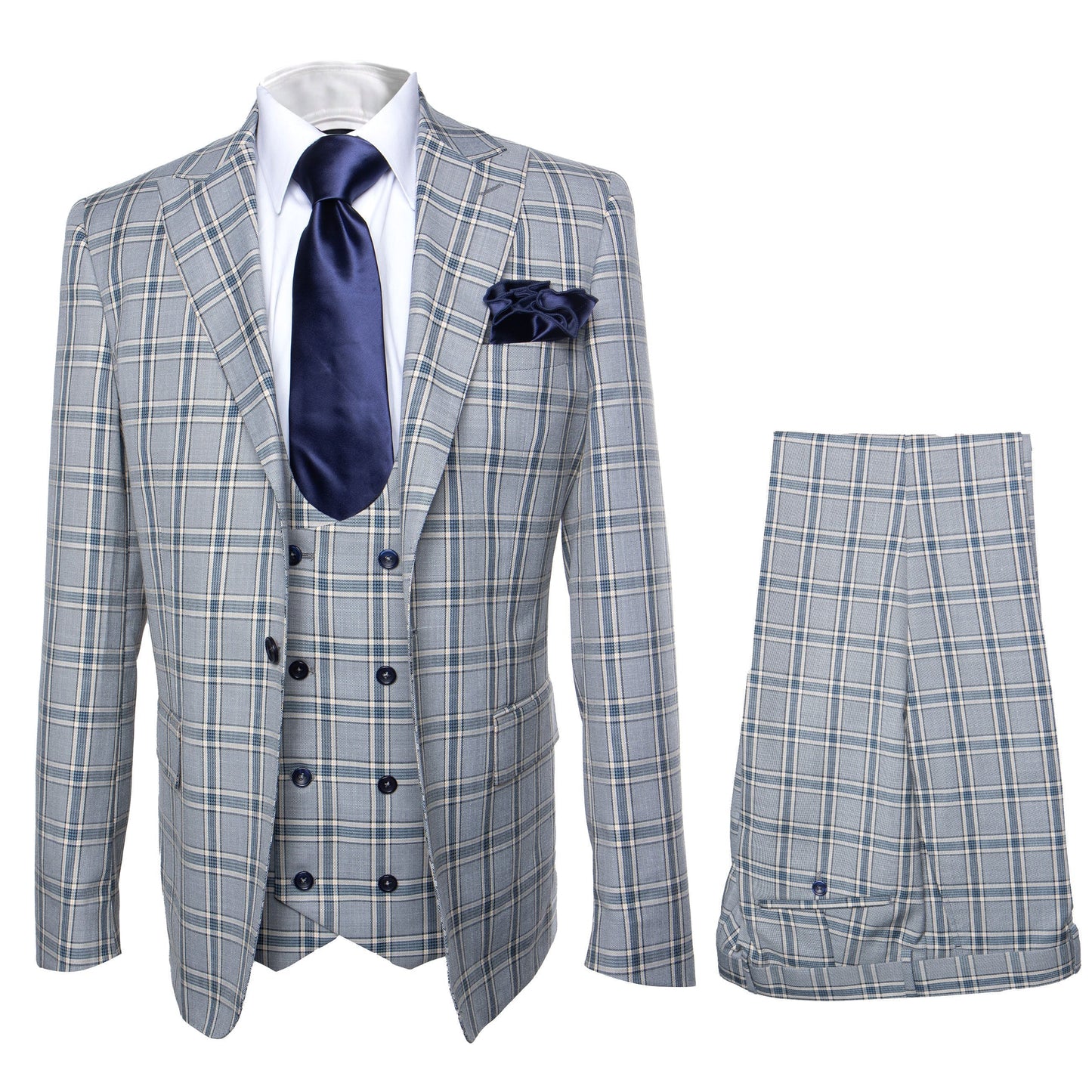 Rossi Man MAX RM1820 Slim Fit 3-Piece Suit ?? Modern Formal Suit for Men