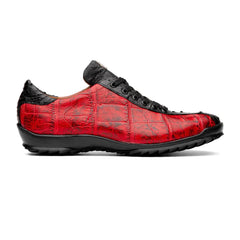 marco-di-milano-saulo-mens-shoes-black-red-exotic-ostich-alligator-casual-sneakers