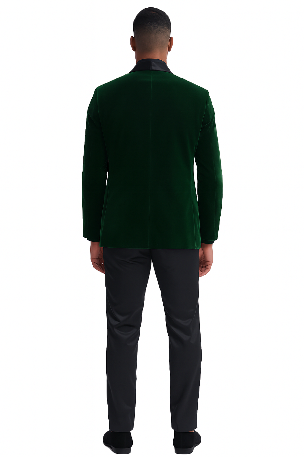 Mens Velvet Shawl Tuxedo Dinner Jacket in Hunter Green