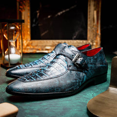 marco-di-milano-toluca-blue-black-jean-monk-strap-lizard-crocodile-shoes