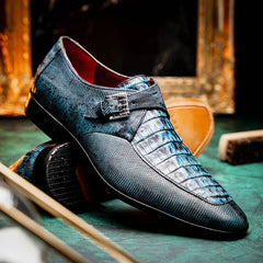 marco-di-milano-toluca-blue-black-jean-monk-strap-lizard-crocodile-shoes