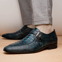 marco-di-milano-toluca-blue-black-jean-monk-strap-lizard-crocodile-shoes