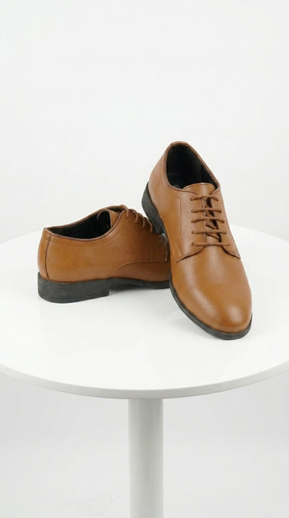 Men’s Vangelo Brown Oxford Dress Shoes with Lace Up Front, Formal Wedding Prom Shoes