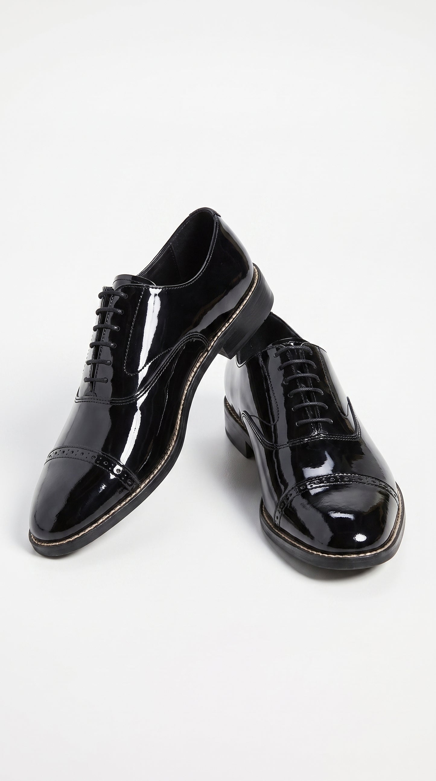Stacy Adams Concorde 11003 Men’s Black Patent Leather Cap Toe Oxford Shoes – Formal Lace-Up Dress Shoes