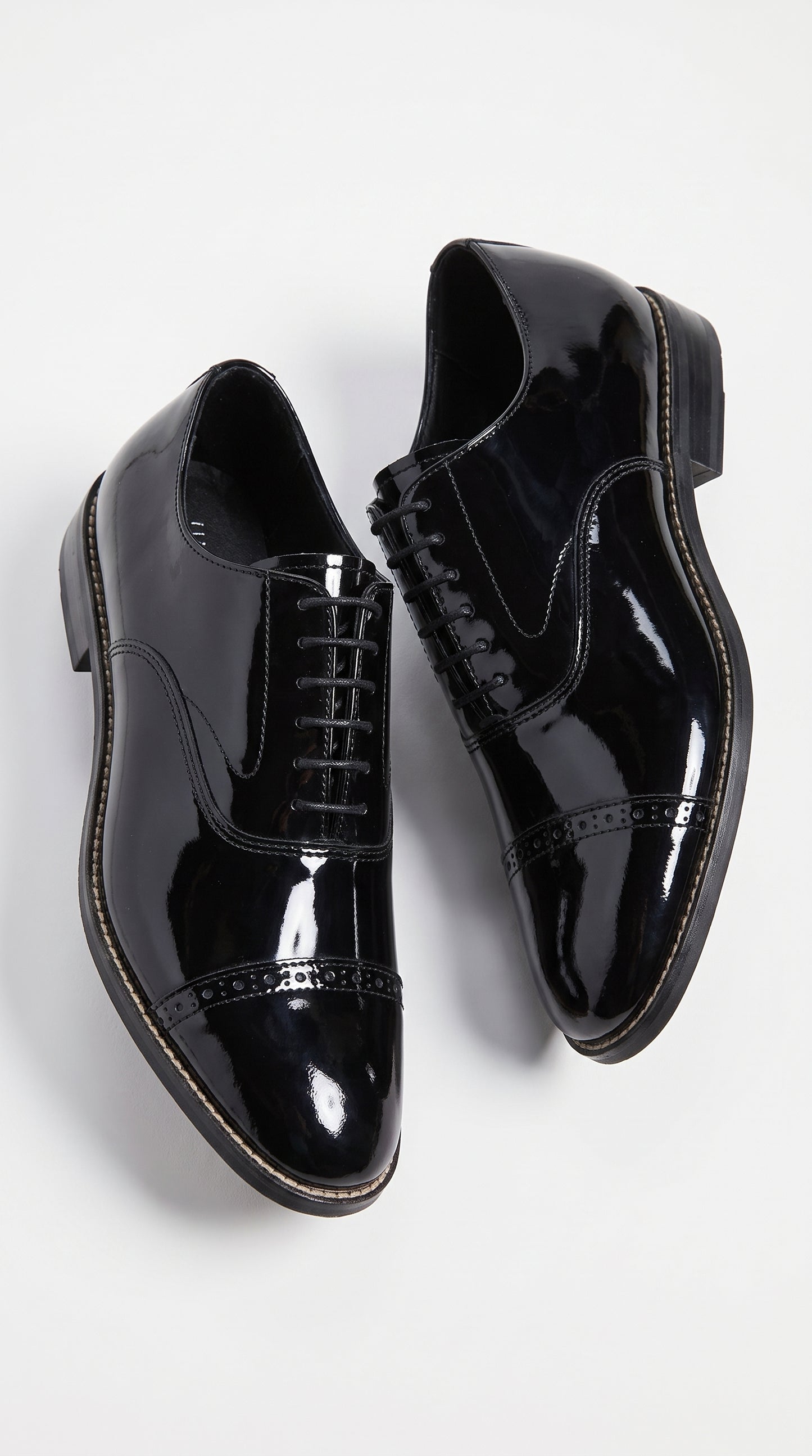 Stacy Adams Concorde 11003 Men’s Black Patent Leather Cap Toe Oxford Shoes – Formal Lace-Up Dress Shoes