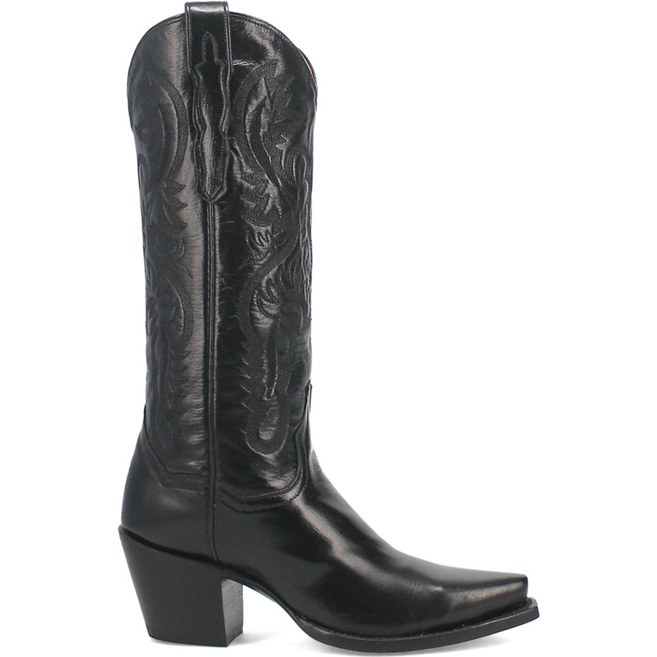Dan Post Womens Maria 13 Snip Toe Black Napalino Leather Fashion Boot