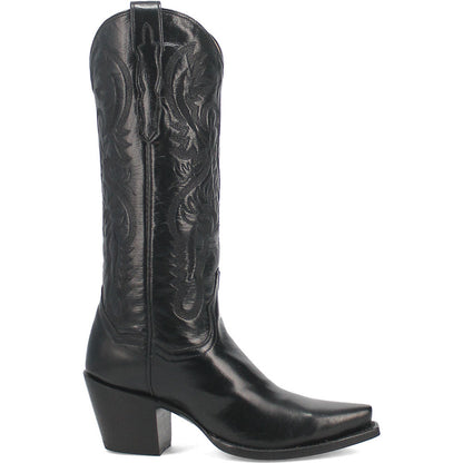 Dan Post Womens Maria 13 Snip Toe Black Napalino Leather Fashion Boot