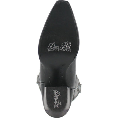 Dan Post Womens Maria 13 Snip Toe Black Napalino Leather Fashion Boot