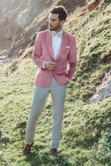 Velvet Blazer - Mens Blazer - Dinner Jacket "Venice" Dusty Rose Velvet Dinner Jacket - Separates - Men's Tuxedo USA