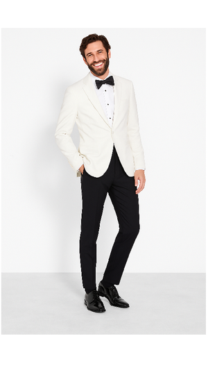 Men'S Ivory Dinner Jacket Slim Fit Blazer Cream Off White