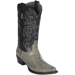 Los Altos Boots - Mens Dress Cowboy Boot - Low Priced Grey Ostrich Leg Cowboy Boots- in Grey