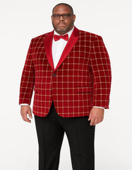 mens-red-velvet-plaid-blazer-with-satin-lapel-designer-tartan-suit-jacket-for-holidays-and-events