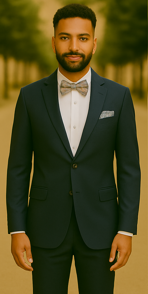 Men??s Slim Fit 100% Wool Suit by Rossiman Rossi ?? Peak Lapel Jacket & Plum Tapered Pants