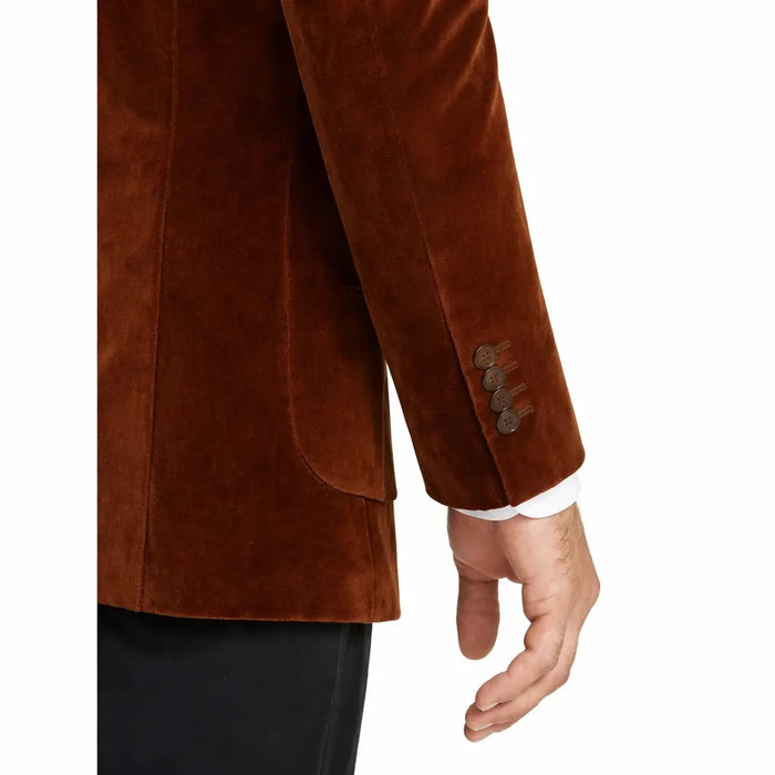 Men’s Brown Velvet Blazer – Luxury Velvet Sport Coat for Formal and Evening Wear