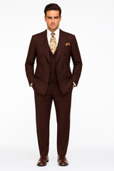 double-breasted-suits-vested-suits-wool-fabric-apolo-king-brand-solid-brown-suit