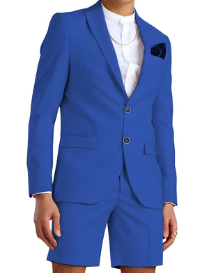 Men’s Summer Wedding Short Suit – Slim Fit Lightweight Suit Set