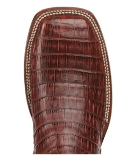 Dan Post Men's Kingsly Genuine Caiman Belly Square Toe Boots - Bay Apache
