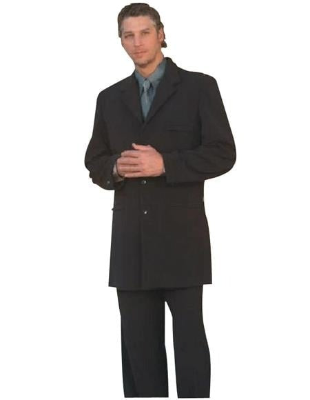 Men's Long Black Fashion Dress Zoot suits