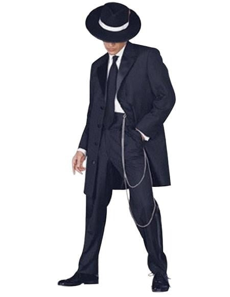 Men's Tuxedo Fashion Formal Black Longer Fashion Zoot Suits