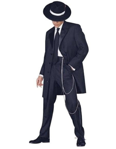 Men's Tuxedos Fashion Formal Black Longer Fashion Zoot Suit