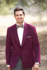 Velvet Blazer - Mens Blazer - Dinner Jacket "Venice" Cranberry Velvet Dinner Jacket - Separates