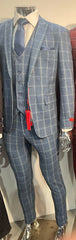 mens-blue-windowpane-checkered-slim-fit-suit-3-piece-stretch-business-suit