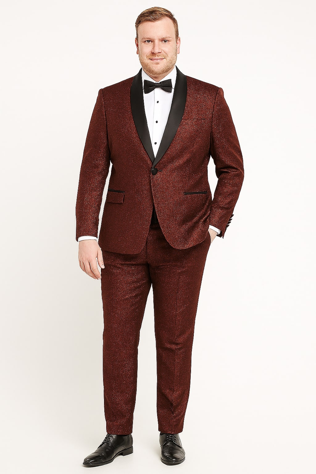 Mens Burgundy Shiny Stripe Tuxedo Jacket  Slim Fit Satin Lapel Dinner Blazer for Formal Events
