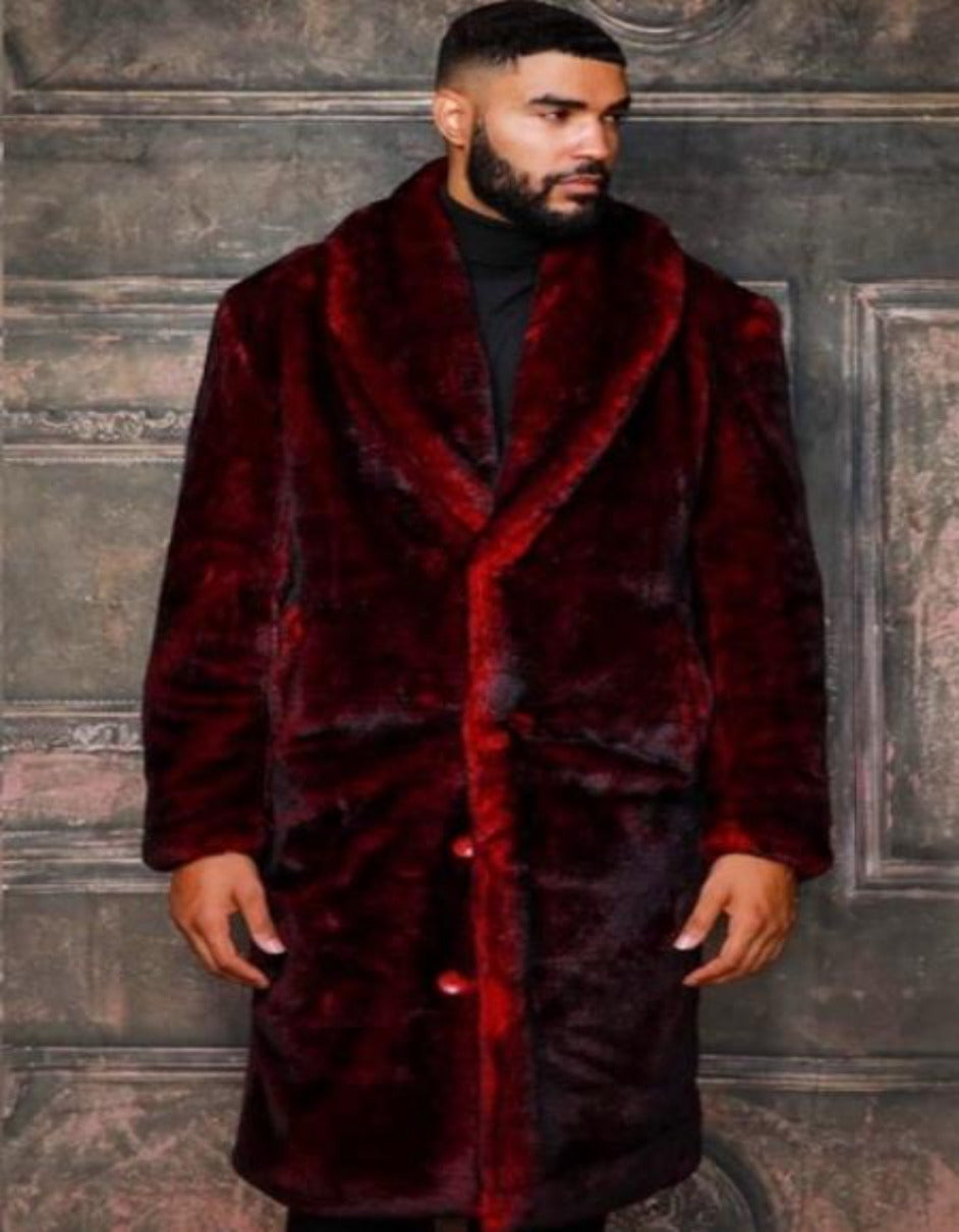 Overcoat Mens Parka Red Burgundy Trench Coat Mens Coat Mens