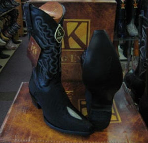 Mens King Exotic Boot Cowboy Boot Style By Los Altos Botas For Sale Genunie Stingray Mantarraya Skin Black Snip Toe Western Cowboy Dress Cowboy Botas De Mantarraya - Mantarraya Boots Cheap Priced For Sale Online