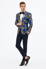 mens-navy-blue-and-gold-floral-tuxedo-jacket-luxury-slim-fit-blazer-with-gold-pattern-paisley-pattern-matching-bowtie