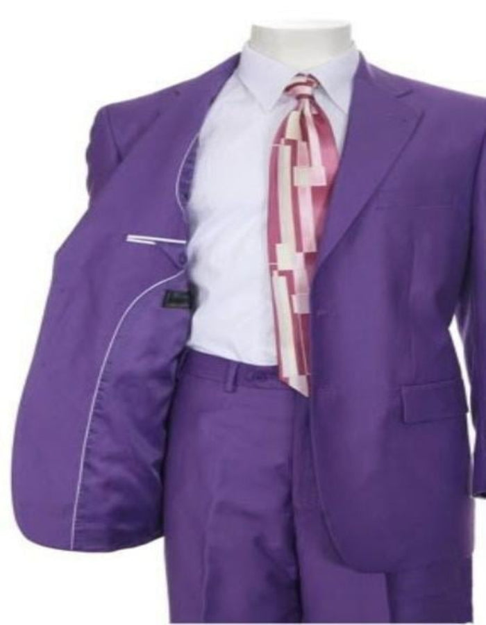 Men's Multi-Stage Party Cheap Priced Business Suit Clearance Sale Collection Purple Slim Fitted