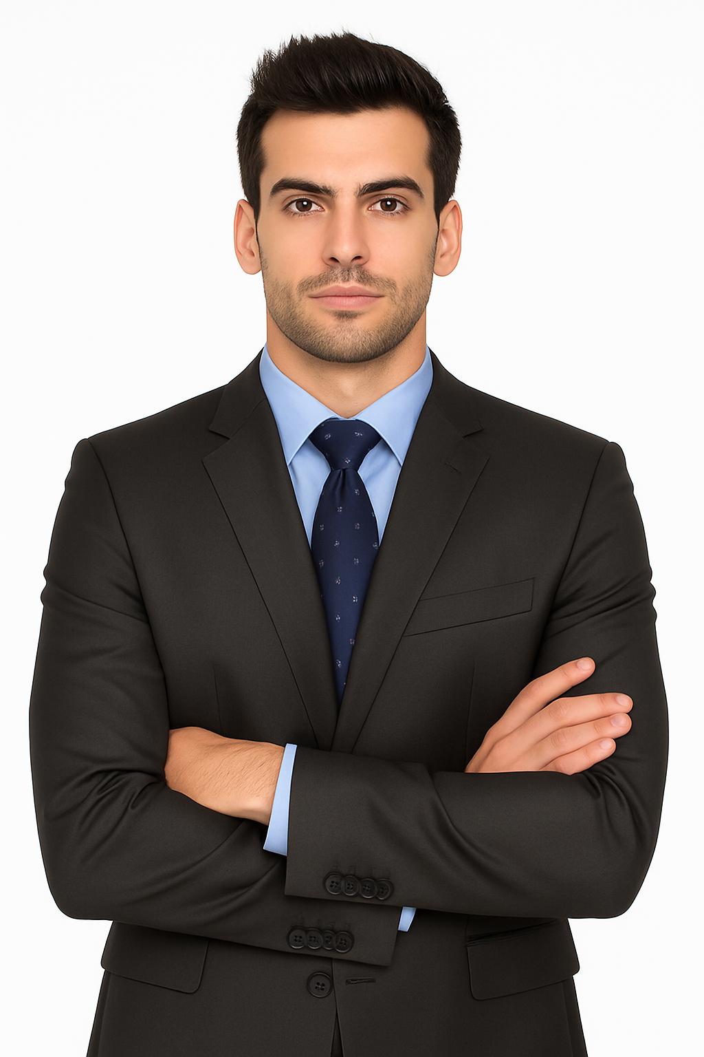 Pleated Suit - Mens Suits With Pleated Pant -  Regular Fit Charcoal Grey Suit