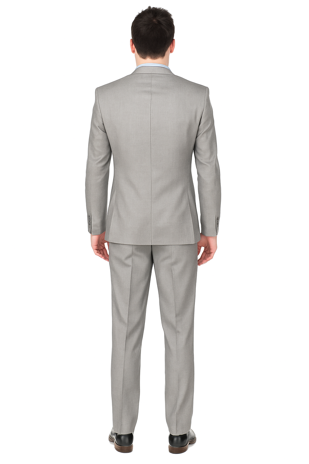 Pleated Suit - Mens Suits With Pleated Pant -  Regular Fit Light Grey Suit