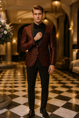 mens-rust-copper-brick-color-paisley-tuxedo-jacket-dinner-and-wedding-blazer-with-black-pants-matching-bowtie