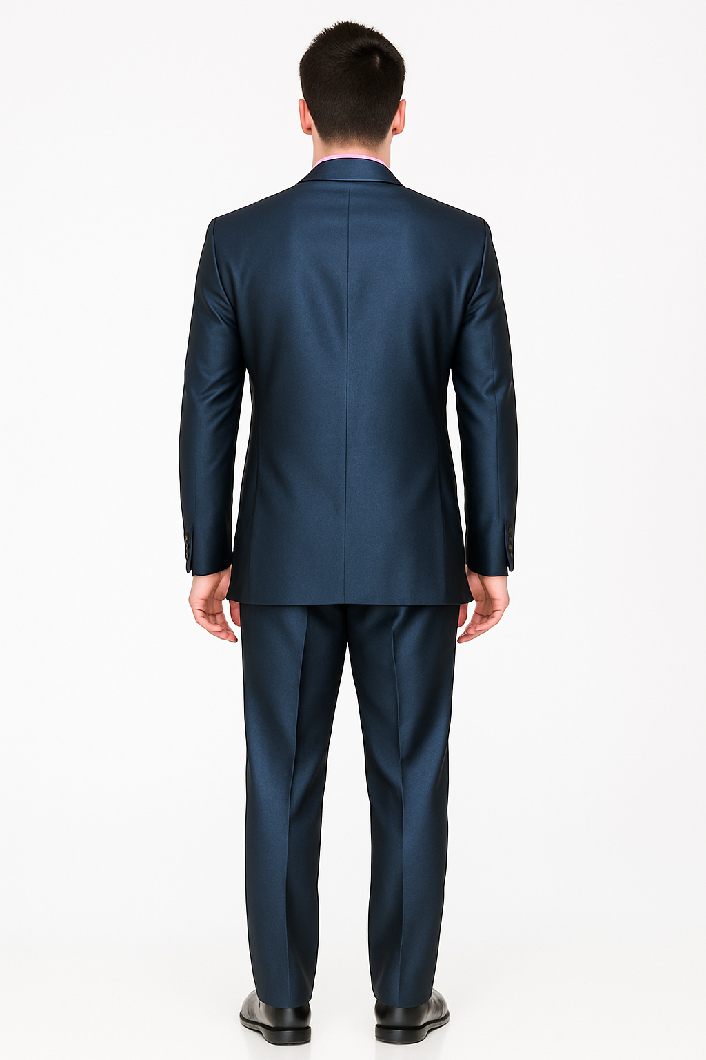 Mens Three Piece Suit - Vested Suit Mens Shiny Shark 2 Side Vented Vested 3 Piece Blue Suit