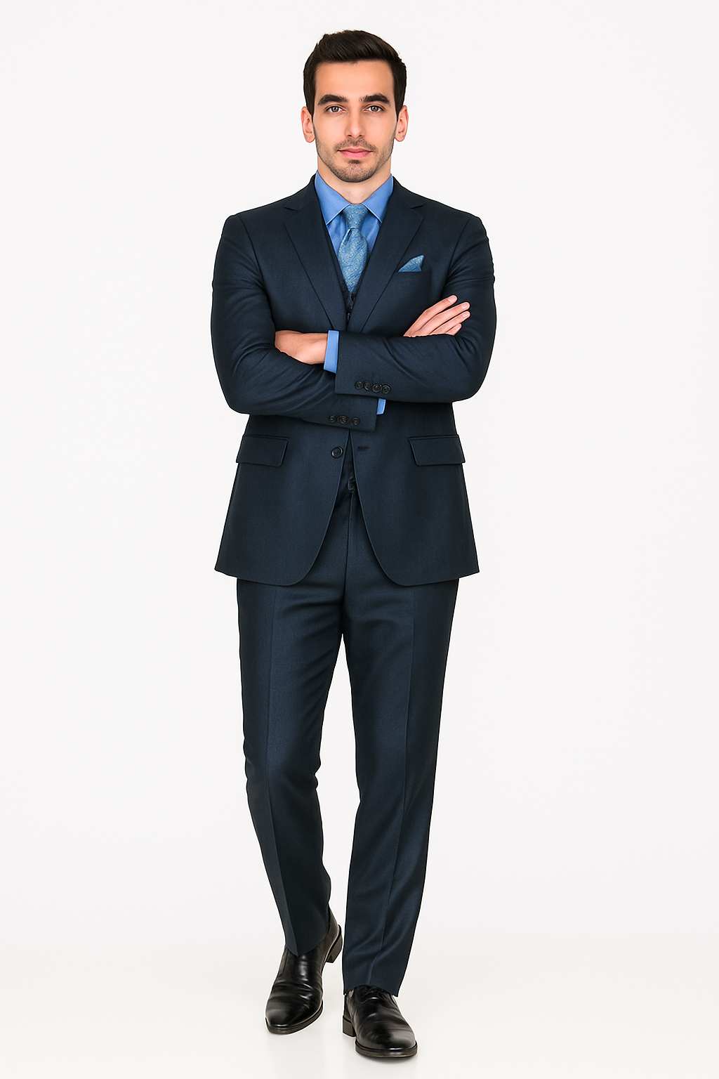 Mens Three Piece Suit - Vested Suit Mens Shiny Shark 2 Side Vented Vested 3 Piece Blue Suit