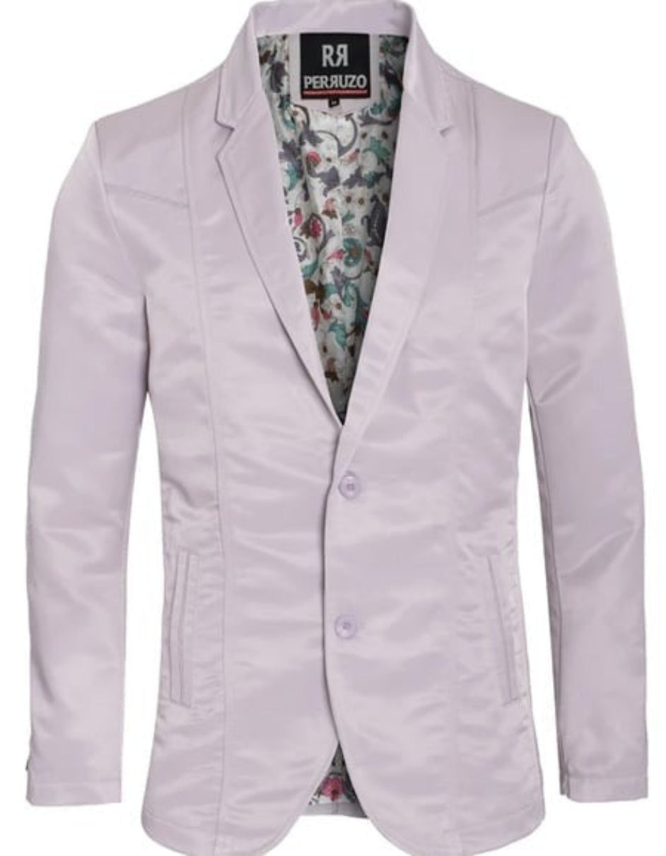 Men's Slim Fit Western Blazer Sport Coats Silver Sacos Vaqueros Para Hombre