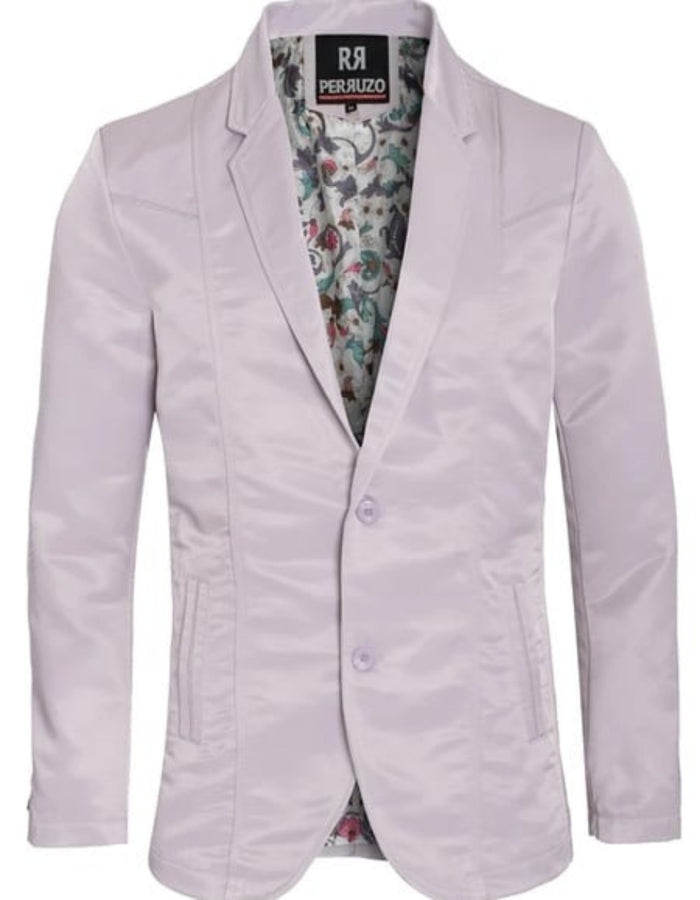 Men's Slim Fit Western Blazer Sport Coats Silver Sacos Vaqueros Para Hombre