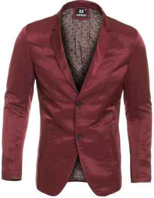 Men's Slim Fit Western Blazers Sport Coat Burgundy Sacos Vaqueros Para Hombre