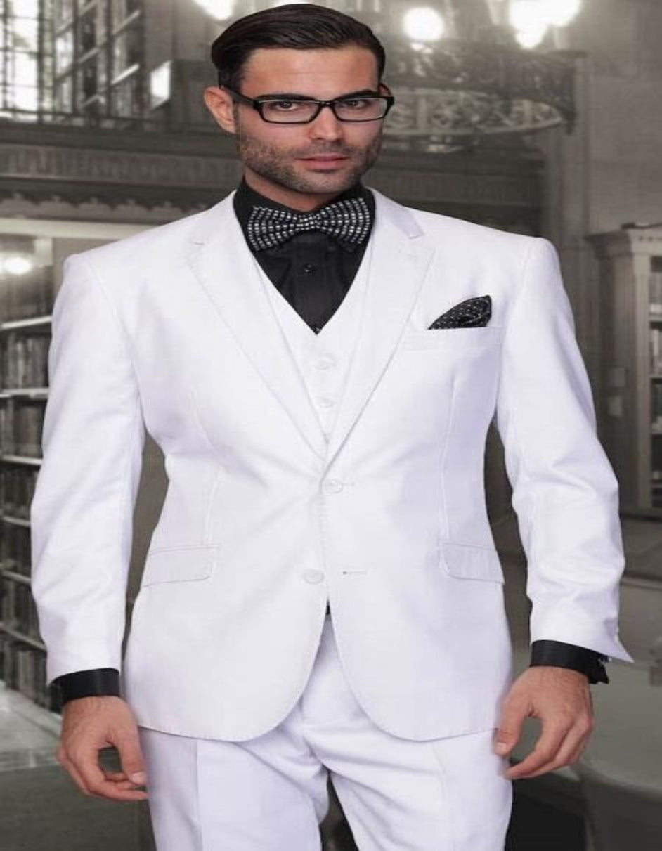 European cut White Fine Suits