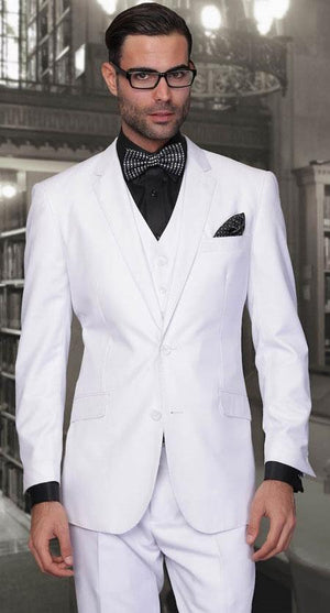 European cut  White Fine Suit