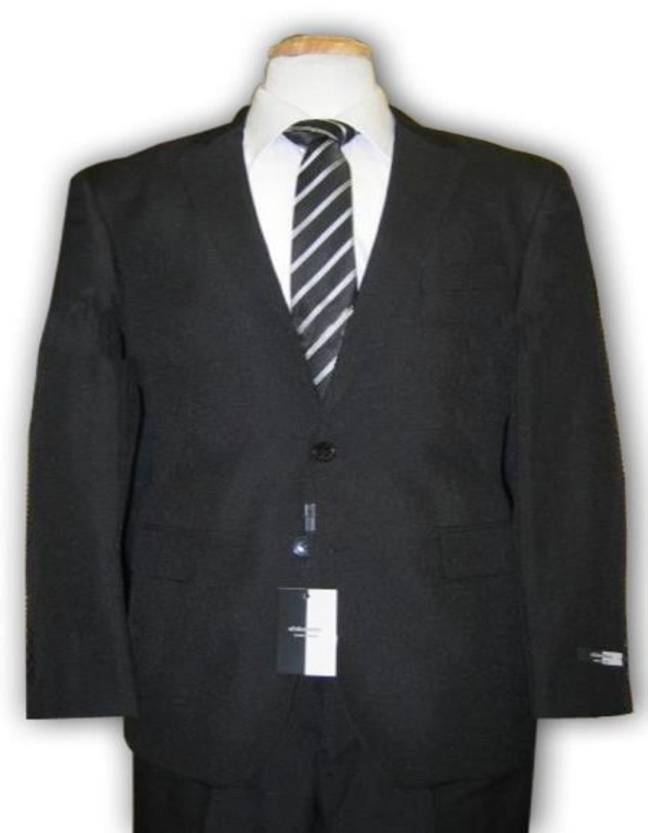 Buy 10 and More $59 Cheap quality Men's 2 Button Black Discounted affordable clearance sale Cheap Priced Suits Black