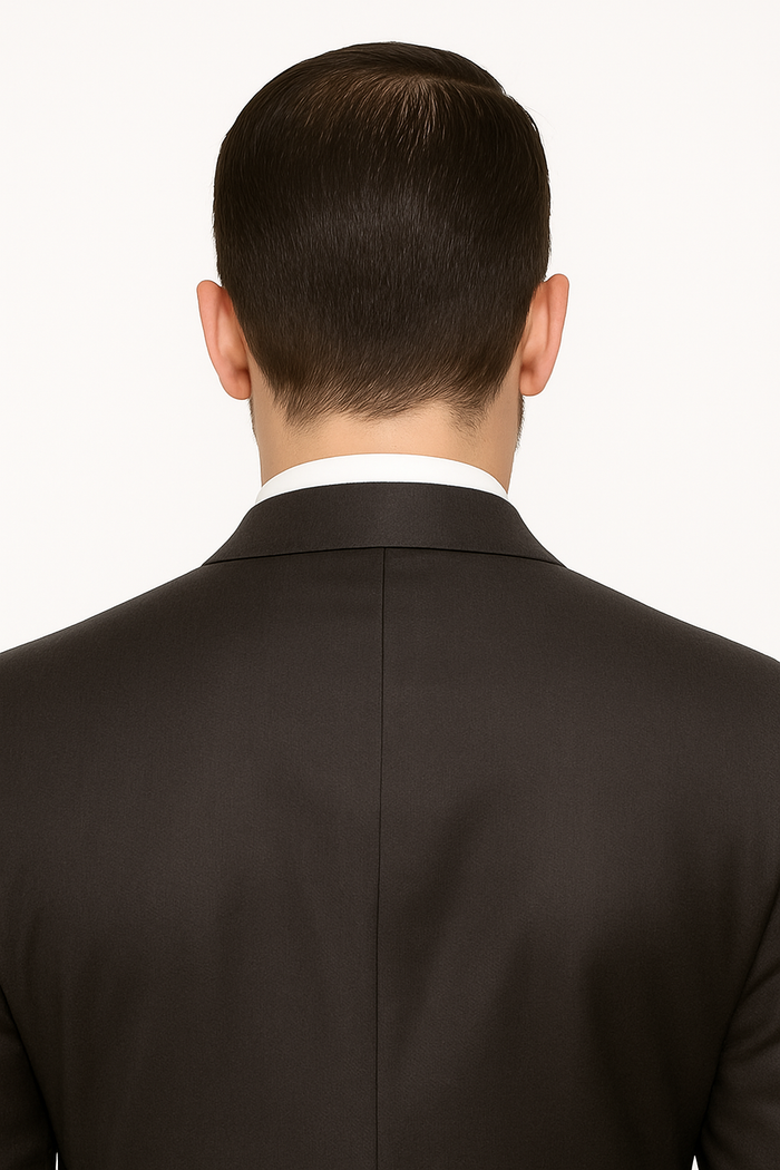 Mens Three Piece Suit - Vested Suit 2 Button Solid Color Heather Charcoal Men'S Suit