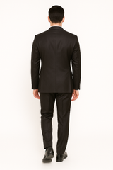 mens-three-piece-suit-vested-suit-2-button-solid-color-heather-charcoal-mens-suit